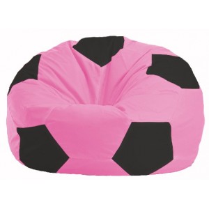 Бескаркасное кресло мешок Мяч М1.1-188 (розовый - чёрный)