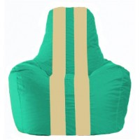 Кресло-мешок Спортинг бирюзовый - светло-бежевый С1.1-293