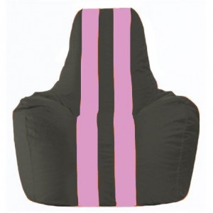 Кресло-мешок Спортинг чёрный - розовый С1.1-469