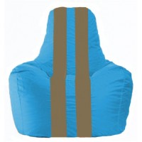 Кресло-мешок Спортинг голубой - бежевый С1.1-271