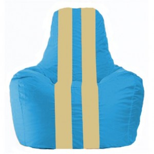 Кресло-мешок Спортинг голубой - светло-бежевый С1.1-275