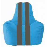 Кресло-мешок Спортинг голубой - тёмно-серый С1.1-270