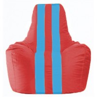 Кресло-мешок Спортинг красный - голубой С1.1-179