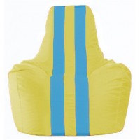 Кресло-мешок Спортинг жёлтый - голубой С1.1-263