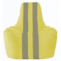 Кресло-мешок Спортинг жёлтый - серый С1.1-465