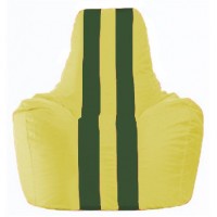 Кресло-мешок Спортинг жёлтый - тёмно-зелёный С1.1-452