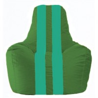 Кресло-мешок Спортинг зелёный - бирюзовый С1.1-243