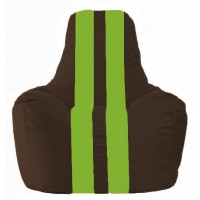 Кресло-мешок Спортинг коричневый - салатовый С1.1-325