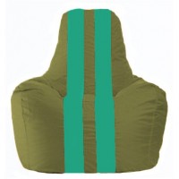 Кресло-мешок Спортинг оливковый - бирюзовый С1.1-230