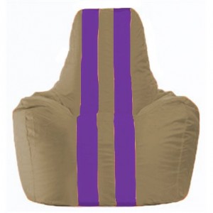 Кресло-мешок Спортинг бежевый - фиолетовый С1.1-79