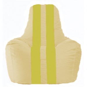 Кресло-мешок Спортинг светло-бежевый - жёлтый С1.1-148