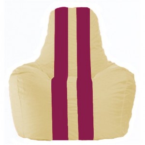 Кресло-мешок Спортинг светло-бежевый - лиловый С1.1-131