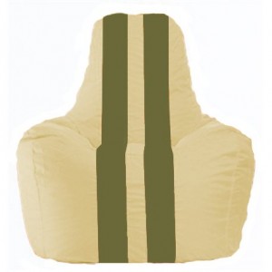 Кресло-мешок Спортинг светло-бежевый - оливковый С1.1-144