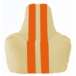 Кресло-мешок Спортинг светло-бежевый - оранжевый С1.1-143