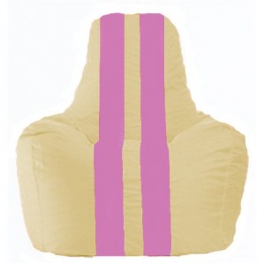 Кресло-мешок Спортинг светло-бежевый - розовый С1.1-142