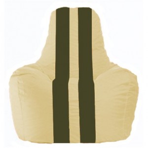 Кресло-мешок Спортинг светло-бежевый - тёмно-оливковый С1.1-135