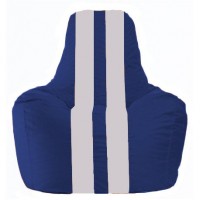 Кресло-мешок Спортинг синий - белый С1.1-125