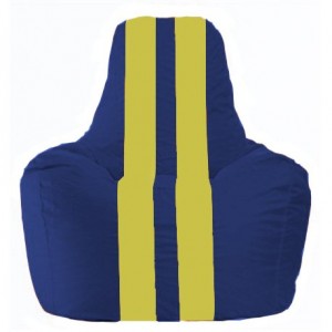 Кресло-мешок Спортинг синий - жёлтый С1.1-128