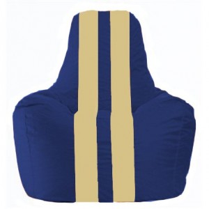 Кресло-мешок Спортинг синий - светло-бежевый С1.1-121