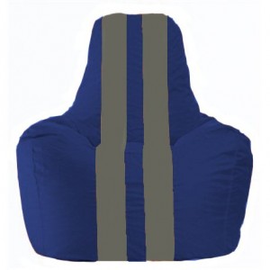 Кресло-мешок Спортинг синий - серый С1.1-139