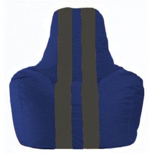 Кресло-мешок Спортинг синий - тёмно-серый С1.1-118