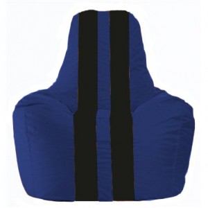 Кресло-мешок Спортинг синий - чёрный С1.1-115
