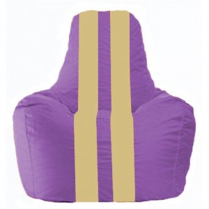 Кресло-мешок Спортинг сиреневый - светло-бежевый С1.1-107