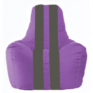 Кресло-мешок Спортинг сиреневый - тёмно-серый С1.1-103