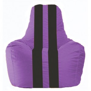 Кресло-мешок Спортинг сиреневый - чёрный С1.1-101