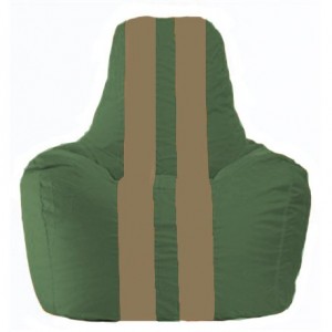 Кресло-мешок Спортинг тёмно-зелёный - бежевый  С1.1-60