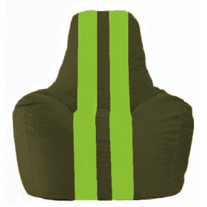 Кресло-мешок Спортинг тёмно-оливковый - салатовый С1.1-55