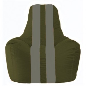Кресло-мешок Спортинг тёмно-оливковый - серый С1.1-53