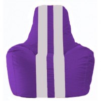 Кресло-мешок Спортинг фиолетовый - белый С1.1-36