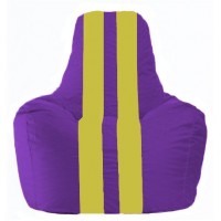 Кресло-мешок Спортинг фиолетовый - жёлтый С1.1-35