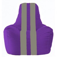 Кресло-мешок Спортинг фиолетовый - серый С1.1-72